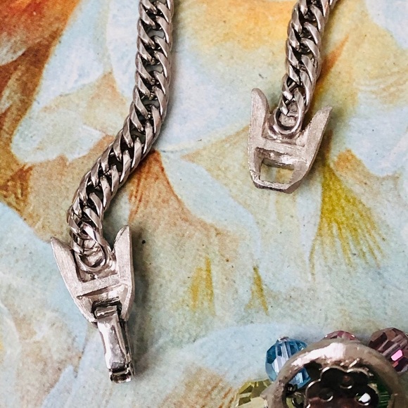 Vintage Tulip Crystal Bead Necklace earrings Demi set RARE - Picture 4 of 8